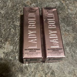 NWT- Too Faced Lady Bold Lipstick Bundle